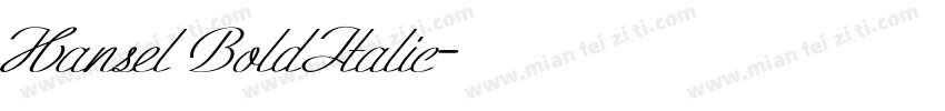 Hansel BoldItalic字体转换